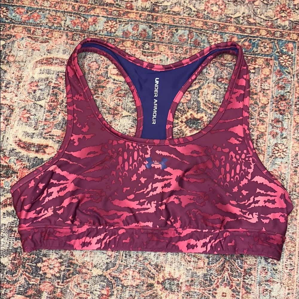 Under Amour Pink animal print sports bra